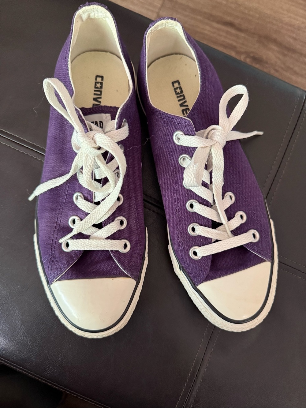 Purple converse women’s 8